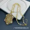 Nuevo Collar de Piedra Natural con Colgante de Estrella de Cinco Puntas Personalizado Full Diamante Venta Directa del Fabricante de Joyería Celebridad de Internet en Vivo