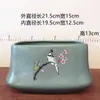 Macetas de Cerámica Directo de Fábrica para el Hogar Rectangulares de Gres Retro Chinas Macetas para Flores Adornos de Sala de Estar Macetas para Bonsái