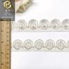 Bead Lace Dupla Cor Lace Bordado Solúvel em Água Código de Barras 3cm Ouro Branco Malha Bordado Lolita Acessórios Feitos à Mão