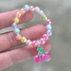 Pulsera de Dibujos Animados Nueva Pulsera Infantil Unicornio Niña Pequeña Accesorios de Dibujos Animados Joyería con Cuentas Niñas Viaje Versátil