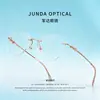 Nuevas gafas de moda sin montura para mujer, oro rosa, con diseño geométrico multifacético incrustado de diamantes, efecto adelgazante, modelo K3007