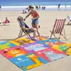 Esteira de Praia Transfronteiriça, Secagem Rápida, Repelente à Água, Tapete à Prova de Umidade, Esteira de Piquenique ao Ar Livre, Cobertor de Acampamento