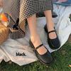 Zapatos de Mujer Estilo Francés 2024 Modelo Nuevo, Zapatos Planos de Cuero Poco Profundos con Punta Cuadrada, Zapatos Mary Jane Planos Estilo Universitario para Mujer