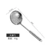 Espátula de Cozinha de Aço Inoxidável, Colher, Escorredor, Cabo Simples de Tubo Redondo Anti-Queimadura, Espátula de Cozinha, Espátula de Fritar, Utensílios de Cozinha, Conjunto Completo, Brindes Atacado