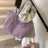 Bolso Cruzado Impermeable Casual de Estilo Japonés a la Moda con Diseño Único, Gran Capacidad, Bolso Tote Vintage para el Trabajo, Bolso de Color Sólido