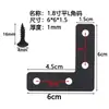 Soporte de Esquina en Forma de L Plano Lacado en Negro Disponible en Stock Conector de Tablero de Mueble Placa de Hierro Triangular de Refuerzo