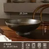 Bol Cerámico Negro Rosqueado Estilo Japonés Gran Capacidad Bol para Ramen Hogar Restaurante Bol para Sopa Resistente a Altas Temperaturas Vajilla Set Venta al por Mayor
