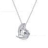 Collar de Piedra Natal Geométrica en Forma de Corazón Europeo y Americano de Venta Caliente Transfronteriza Joyería Cadena para Clavícula para Mujer Regalo Fabricante Venta al por Mayor Joyería de Plata