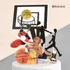 Decoración de Pastel para Hornear Llavero de Zapatos de Baloncesto Vestir Niños Baloncesto Moda Deportiva Zapatos Deportivos Tarjeta Plug-in