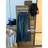 Su Xinlan/YOUMO Jeans Outono Retro Americano Four-Way Stretch Lavado Bolso com Aba Levemente Flare 95223-1
