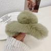 Pinza para el pelo grande de pelo de conejo Rex Pinza para el pelo extragrande de celebridad de Internet Pinza linda de tiburón de peluche de visón Tocado Pinza para el pelo de la parte posterior de la cabeza