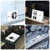 Cartão de mesa acrílico transparente cartão de mesa inclinado placa de preço porta-retrato magnético forte cartão de exibição com sucção magnética placa de mesa