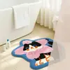 Alfombra de Cachorro Transfronteriza Alfombrilla de Noche para Dormitorio Estilo Ins Alfombra de Terciopelo de Comercio Exterior Alfombra Peluda Refrigerante para Pies de Habitación Infantil