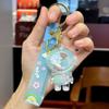 Criativo óleo acrílico spaceman chaveiro astronauta areia movediça garrafa pingente bonito ornamentos pequeno presente atacado