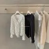 Y.JIA 2026 Otoño Estilo Francés Suave Lunares Versátil Adelgazante Manga con Volantes Blusa 5838