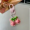 Chaveiro Pingente Fruta Renda Desenho Animado Fofo Coração de Menina Mochila Escolar Estojo Melhor Amigo Pingente de Presente Requintado