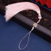 Novo Leque Redondo Estilo Chinês com Pérolas, Pingente de Borla Estilo Antigo, Leque Dobrável DIY, Broche para Qipao, Acessório de Roupa, Pequeno Pingente para Bolsa de Qipao