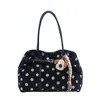 Bolso de hombro de lunares de gran capacidad estilo coreano, nuevo bolso tote personalizado para principios de otoño de 2026, bolso de PU para el trabajo y para llevar bajo el brazo