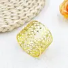 Porta-guardanapo Criativo com Design de Flor de Trevo, Fivela de Guardanapo com Padrão de Primavera, Porta-guardanapo de Metal