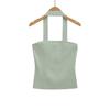 Camisola Moderna de Cuello Halter para Mujer, Nueva Camisa Base de Punto Puro Deseo Otoñal, Top sin Mangas Ajustado para Interior y Exterior