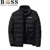 Nova Jaqueta de Algodão Grossa Casual de Inverno Europeia e Americana Cardigan Masculino de Gola Alta Transfronteiriço Jaqueta de Algodão para Exterior com Logo Impresso na Imagem