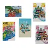 Conjunto Original de 5 Cartões Postais Pintados à Mão de Dali, Yunnan, Apresentando Estilo Gato de Azulejo, Mapa dos Pontos Turísticos e Lembranças