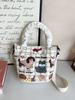 Bolso Estampado Lindo Nuevo de Verano 2025 para Mujer, Bolso Tote Pequeño, Bolsa Linda para Lonchera de Estudiante, para el Trabajo y Salidas