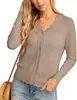 Cárdigan corto de punto fino para primavera y otoño, nuevo diseño de moda, con volantes, cuello en V, manga de tres cuartos, transfronterizo de Amazon