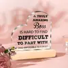 Decoração de Mesa Dia dos Namorados Amor com Base de Madeira Acrílico Transparente Dia dos Pais Ornamentos
