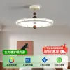 Estilo Francés Color Crema Medio Techo de Dormitorio Espectro Completo Protección Ocular Luz OVNI Patrón de Madera de Nogal Luz de Techo para Habitación Principal