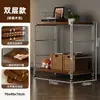 Estante de armazenamento de chão estilo japonês, prateleira de armazenamento multicamadas para sala de estar, cozinha, varanda, estante de armazenamento, pequena prateleira de exibição