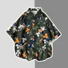Nueva Camisa Floral de Manga Corta para Hombre Holgada Moderna Camisa Floral Playa Delgada Verano Hawaiana Verano Holgada