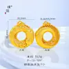 Acessórios DIY do Mesmo Estilo do Ouro de Areia da Loja de Ouro Puzuo, Pingente Colar Fivela de Segurança Pixiu da Sorte Vazado, Pingente Novo Estilo Chinês