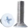 Parafusos de Aço Inoxidável 304 com Cabeça Escareada Pintados de Branco, Parafusos de Cabeça Chata Phillips, Parafusos de Máquina Atacado, Parafusos de Máquina M2M3M4