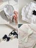Bolsa Cosmética Multifuncional Coreana con Encaje, Plisados y Lazo, Gran Capacidad, Portátil para Mujer, Toalla para Tía, Lápiz Labial, Monedero