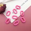 Pacote com 100 Peças Sortidas Clips de Corrente de Plástico Acrílico Coloridos Divertidos Clips em Forma de U Acessórios para Chaveiro Corrente de Celular