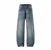 Yidao Vintage Otoño 2026 Nuevos Pantalones Largos de Mezclilla Pierna Ancha Rectos Holgados Lavados Estilo Retro Americano