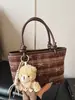 Lindo Diseño de Nicho Bolso de Mano Grande de Cuadros Moda Otoño e Invierno 2025 para Mujer Bolso Cruzado Casual Versátil