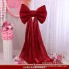 Decoração de quarto de casamento laço de veludo vermelho enfeites pendurados conjunto de personagens felizes parede de fundo decoração de alta qualidade etiqueta transfronteiriça