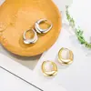 Pendientes de aro minimalistas ovalados para mujer, diseño simple y único, pendientes geométricos, pendientes versátiles de estilo europeo y americano, accesorios para el día a día, modernos