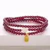 Pulsera Multicolor de Granate Púrpura Natural con Cristales y Jades Hetian Estilo Antiguo, Pulsera de Amuleto de la Fortuna, Venta al por Mayor de Fábrica