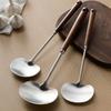 Cuchara para Freír de Acero Inoxidable Grado Alimenticio 316 Cuchara de Cocina para Chef Cuchara Espátula Hogareña Juego de Cuchara para Sopa Espátula 304 Shi Hua