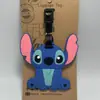 Etiqueta de equipaje de Stitch de orejas grandes y lindo de Star Baby, etiqueta con logo de equipaje de goma suave de PVC, colgante para tablero, colgante de embarque