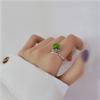 Anillo de cristal con forma de cola de sirena y lágrimas de espuma para mujer, con apertura ajustable y romántico.