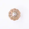 Botones Metálicos con Puntos de Perla y Diamante Cosidos a Mano, Botones de Moda y Exquisitos para Ropa Exterior de Lana, Trajes, Cortavientos, Botones