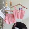 Traje de camisola de verano nuevo para niñas transfronterizo conjunto de dos piezas de pantalones cortos con cordón de verano para bebés niñas bebé