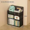 Estantería rodante con ruedas para almacenar libros, adecuada para estudiantes, uso doméstico y como estantería pequeña o estante de almacenamiento de pie junto a un escritorio