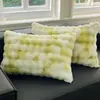 Par de Fronhas de Pelúcia de Pelo de Coelho para Inverno, Fronhas Espessadas de Veludo Leite, Enchimentos de Almofada de Fleece Coral, Peça Única