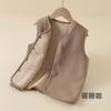 Novo Colete de Lã 100% Sem Costura de Inverno para Meninos e Meninas, Forrado com Fleece e Espessado, Colete Térmico Base para Usar por Baixo