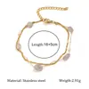 Accesorios de Moda Europeos y Americanos, Pulseras de Piedra Natural, Pulseras de Doble Capa de Lujo Ligero a la Moda, Pulseras Versátiles de Acero Inoxidable, Joyería Retro